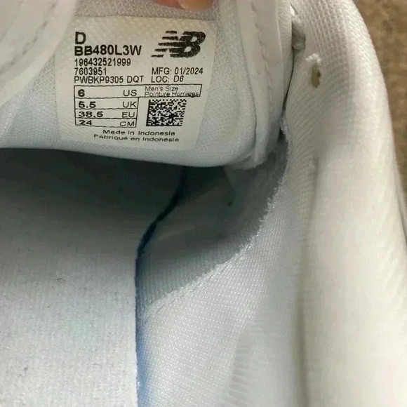 New Balance 480 Sneaker white sneaker shoe size 7.5 Women’s - Picture 13 of 16
